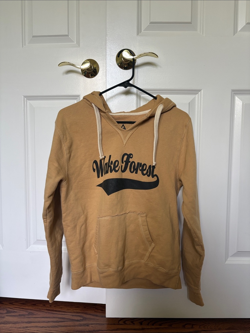 Wake Forest Tan Hooded Sweatshirt with Front Pocket